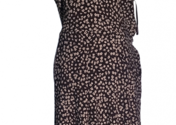 Ralph Lauren Women’s Brown with Daisy Flower Lace Design Dress – Size 16
